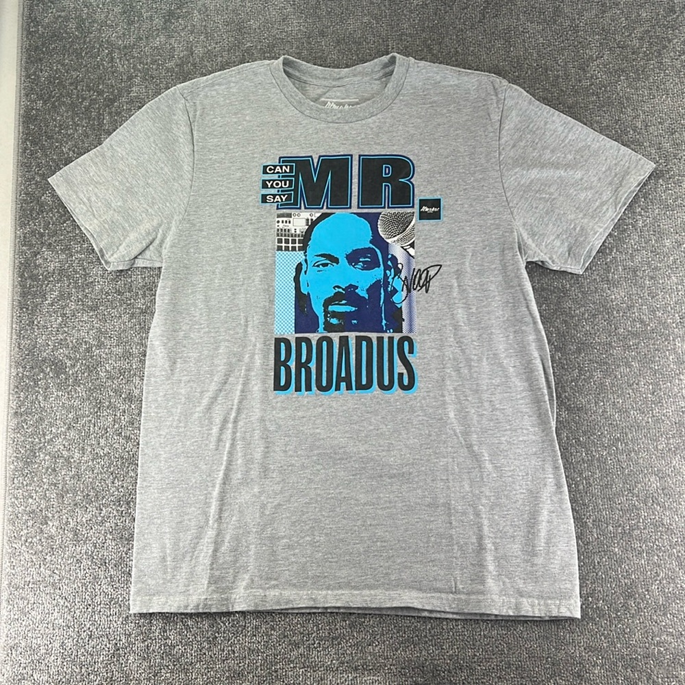 Almanac Brand Short Sleeve Shirt Gray Blue Mens L Snoop Dogg Me Broadus
